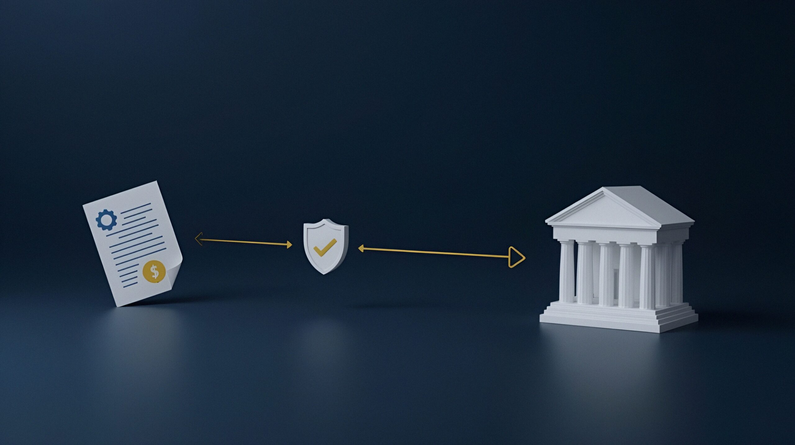 Documento selado conectado ao banco e às partes comerciais, simbolizando a liquidação do pagamento ou acionamento de garantia em Carta de Crédito Internacional (DLC/SBLC).